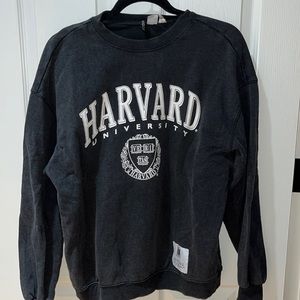 H & M dark grey Harvard crew neck